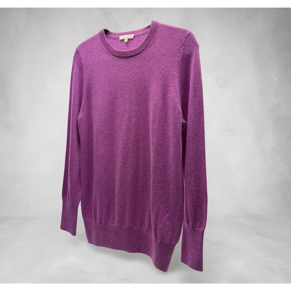 Cashmere Sweater Ann Mashburn Purple Crewneck 100% Cashmere Women’s Med
